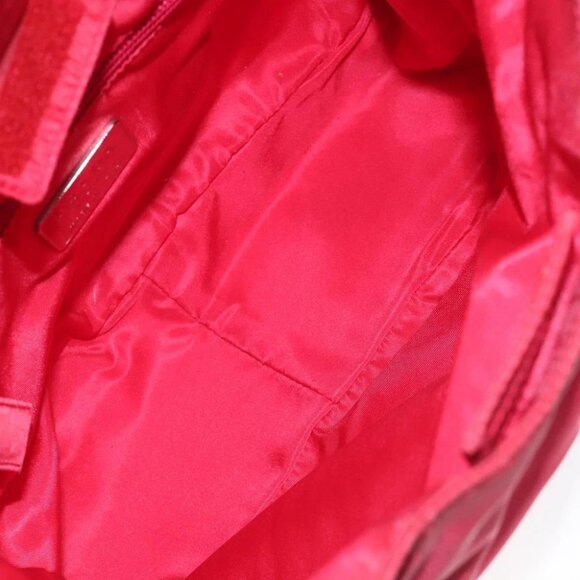 PRADA Hand Bag Nylon Plastic Pink Clear Auth mr1402 - Picture 10 of 14